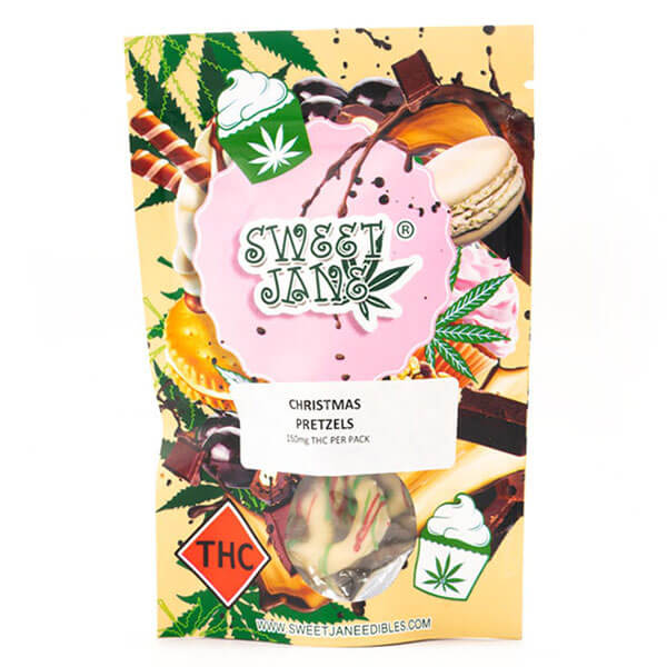 Christmas Pretzels 150mg Thc (Sweet Jane)