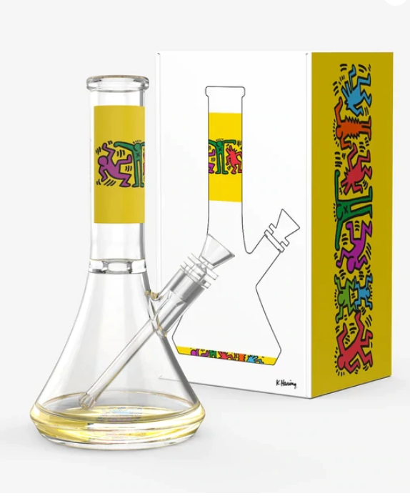 HILLSIDE GLASS 10″ GLOW RICK AND MORTY GRAPHIC BEAKER BONG, ASSORTED GRAPHICS